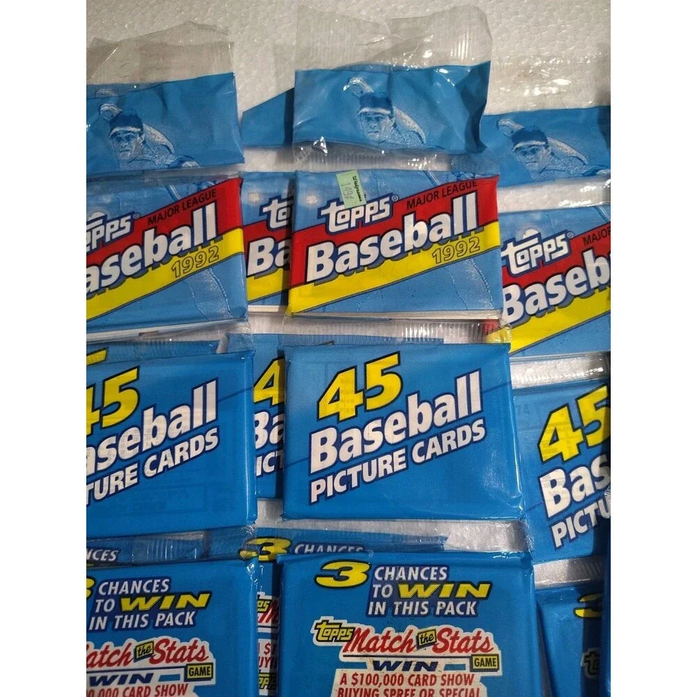 LOT OF 7 - 1992 Topps Baseball Factory Sealed Rack Packs